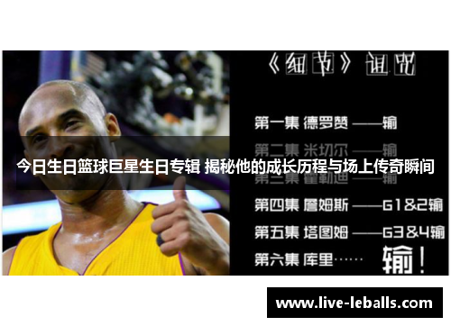 今日生日篮球巨星生日专辑 揭秘他的成长历程与场上传奇瞬间
